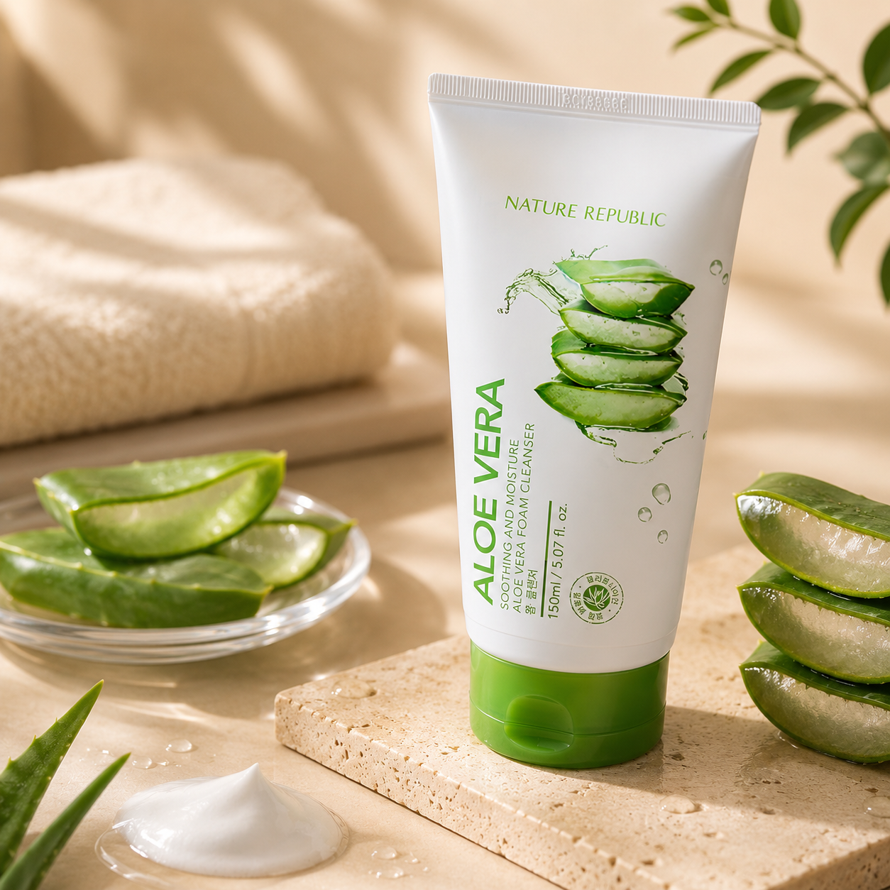 Aloe Vera Gel Cleanser with Moisturizing Properties