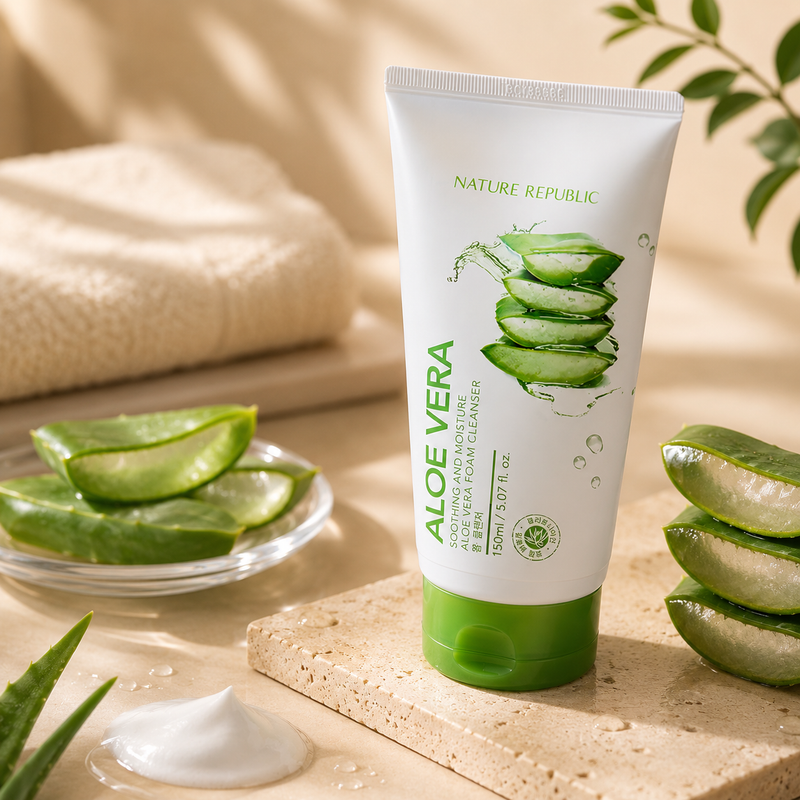 Aloe Vera Gel Cleanser with Moisturizing Properties