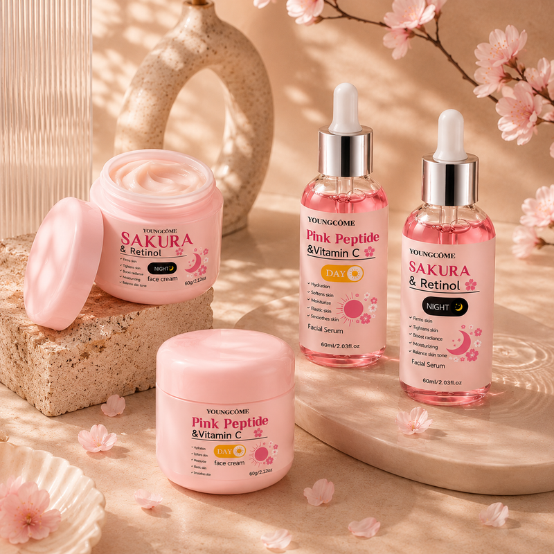 Peptide Vitamin C Day &amp; Sakura Retinol Night Skincare Set