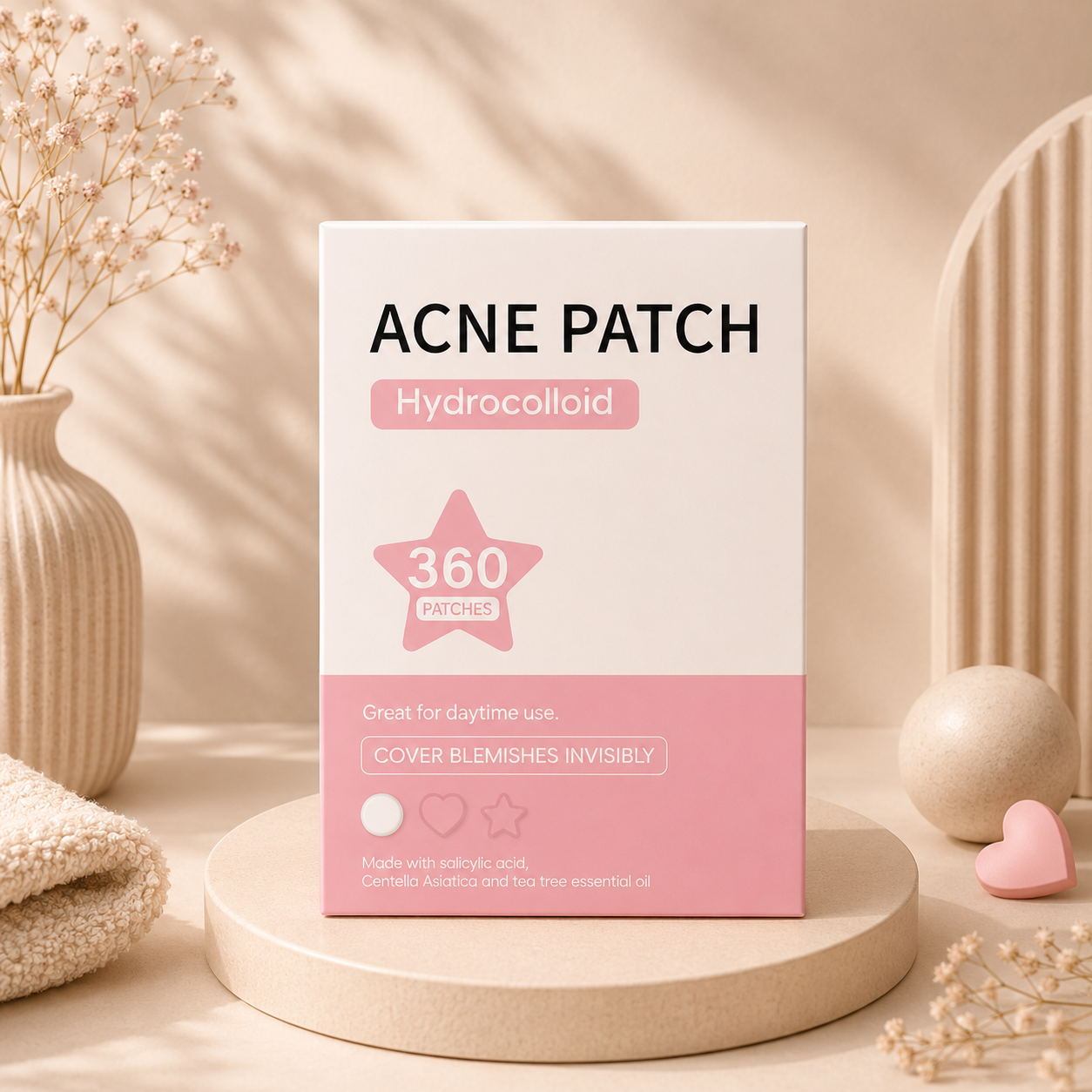 Star & Heart Pimple Patches – 360 pcs