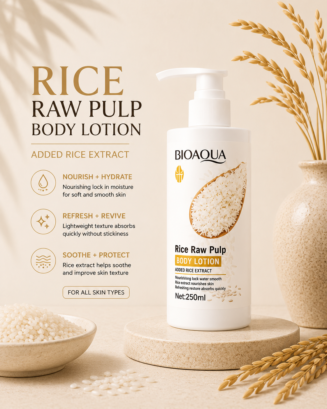 Rice Moisturizing And Nourishing Lotion