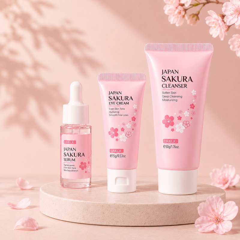Cherry Blossom Skincare Set - 3 Pieces