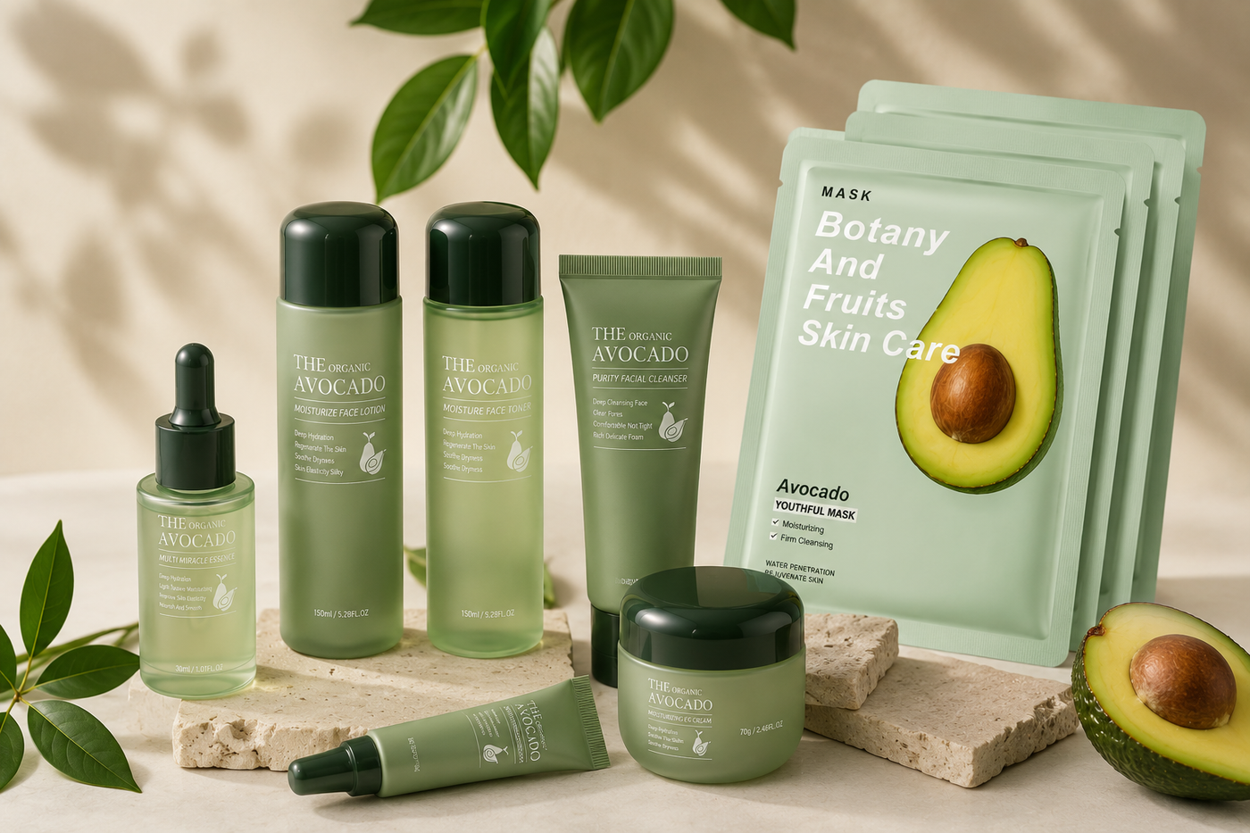 Avocado Skincare SetHydrating Travel Size  (9PCS)