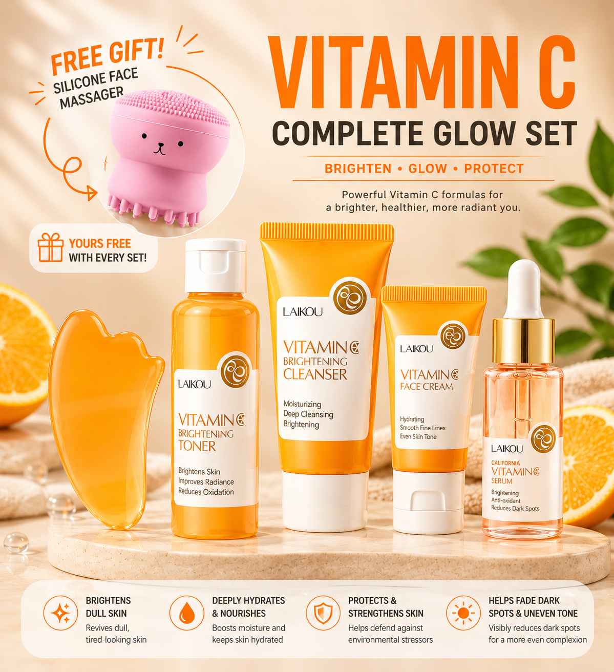 Vitamin C Skincare Set Beauty Gift Sets