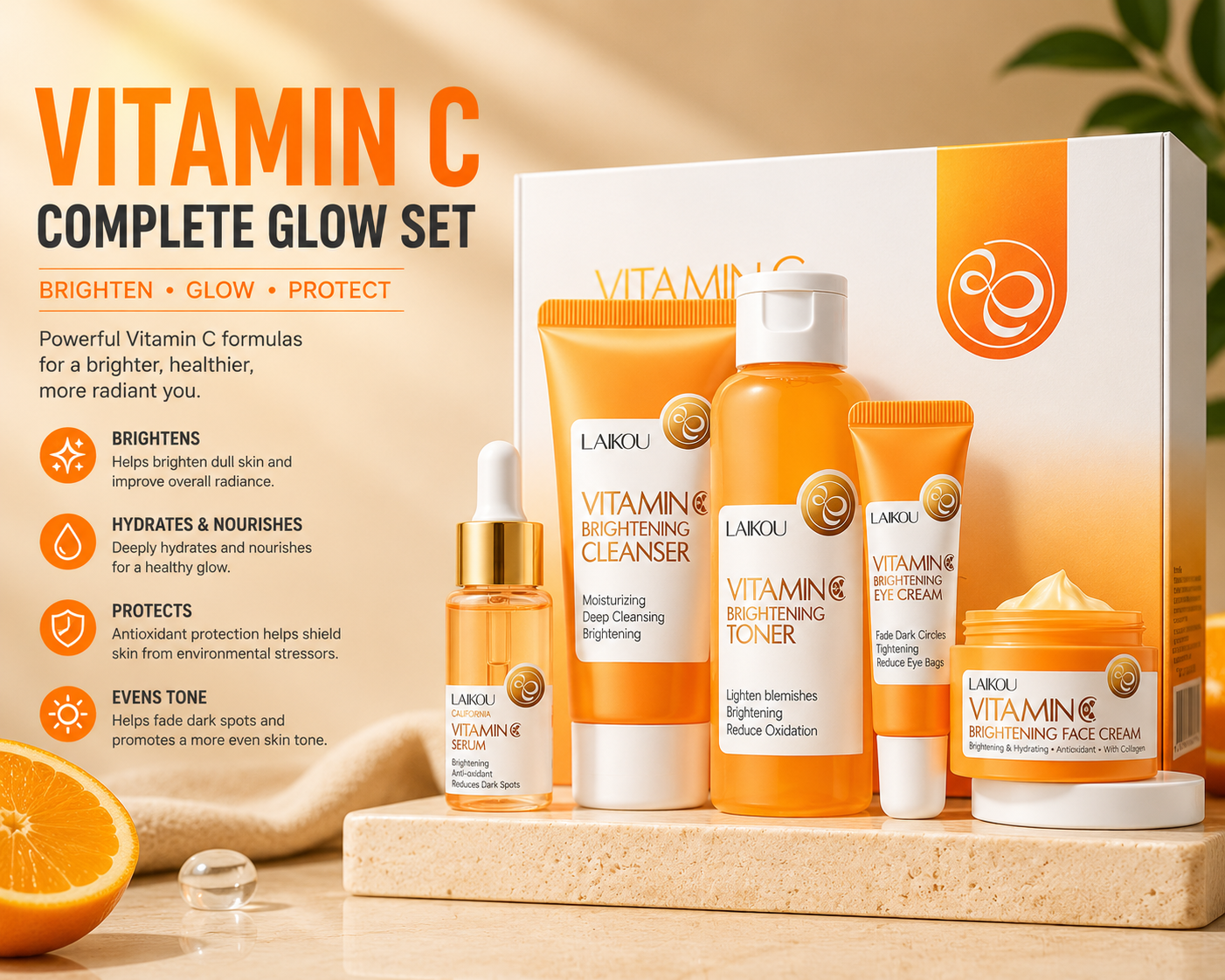 Vitamin C Skincare Set - 5 Pieces
