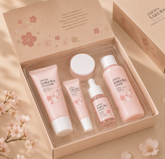 Cherry blossom Hydrating Face Cream 5-Piece Skincare Set