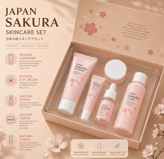 Cherry blossom Hydrating Face Cream 5-Piece Skincare Set