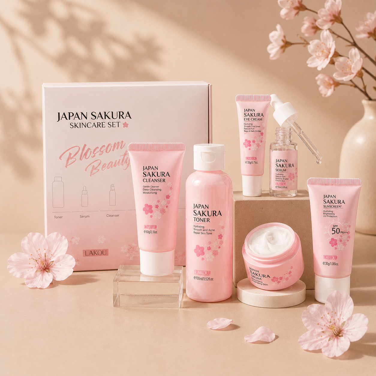Cherry Blossom Skincare Gift Set