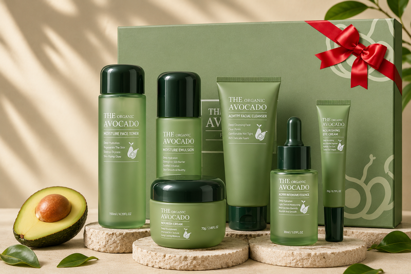 Avocado Skin Care Set Skincare Gifts Kits For Hydrating Skin (6 Pieces)