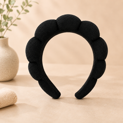 6Pcs Black Sponge Spa Headbands