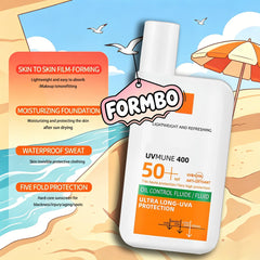 FORMBO SPF50+ Sunscreen Lotion Non-Greasy Lightweight UV Protection, Refreshing Moisturizing Sunblock for Face Body Daily